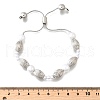Brass Beads Slider Bracelets for Women BJEW-D317-01P-5