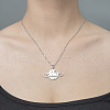 Non-Tarnish 201 Stainless Steel Hollow Planet Pendant Necklace NJEW-OY001-75-2