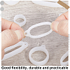 CRASPIRE 60Pcs 4 Style Silicone Pendant SIL-CP0001-08-6
