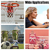 HOBBIESAY 4 Rolls 4 Styles Sport Ball Theme Polyester Printed Grosgrain Ribbon OCOR-HY0001-19-7