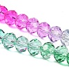 Transparent Painted Glass Beads Strands X1-DGLA-A034-T6mm-A03-4
