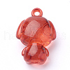 Transparent Acrylic Puppy Pendants TACR-T002-10-3