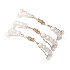 3Pcs 3 Styles Summer Shell Pearl Braided Bead Bracelets BJEW-JB10323-5