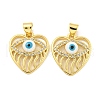 Rack Plating Brass Enamel Cubic Zirconia Pendants KK-B091-10-1