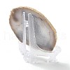 Printed Natural Agate Slice Stone Ornament DJEW-M011-03E-2