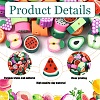 100Pcs 10 Styles Handmade Polymer Clay Beads CLAY-YW0002-04-3