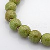 Handmade Fancy Antique Glazed Porcelain Ceramic Round Beads Strands PORC-L019-13mm-10-1