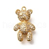 Brass Micro Pave Cubic Zirconia Pendants KK-K294-26G-1