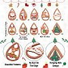 20Pcs 10 Styles Christmas Theme Wood Big Pendants WOOD-TA0001-92-10