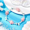 Synthetic Turquoise & Magnesite Beads Stretch Bracelets BJEW-JB11674-1