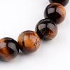 Natural Tiger Eye Round Beaded Stretch Bracelets BJEW-JB02271-03-2