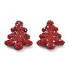 Christmas Tree Polymer Clay Rhinestone Beads CLAY-NH0001-14-2
