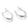 Brass Huggie Hoop Earring Findings KK-S350-072S-5
