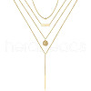Fashionable Retro Alloy Multi Layered Stick Pendant Necklaces for Sweater Decoration FS-WG087D1-03-2