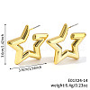Geometric Shiny Plastic Stud Earrings FD4896-14-1