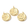 Rack Plating Brass Micro Pave Cubic Zirconia Pendants KK-F852-04G-3
