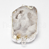 Electroplated Natural & Dyed Druzy Agate Links connectors G-N0168-009-3