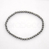 Non-Magnetic Hematite Stretch Bracelets BJEW-J101A-01-1