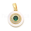 Brass Micro Pave Cubic Zirconia Pendents KK-M303-02G-02-1