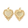 Rack Plating Brass Micro Pave Cubic Zirconia Pendants KK-I699-17G-1