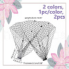AHADERMAKER 2Pcs 2 Colors Polyester Fascinator Mesh Face Veil DIY-GA0007-07-2