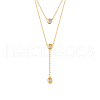 SHEGRACE 925 Sterling Silver Double Layered Necklace JN635C-1
