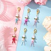 Angel Glass Pearl & Seed Beads Pendants Decorations HJEW-MZ00273-1