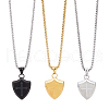 FIBLOOM 3Pcs 3 Colors Stainless Steel Pendant Necklaces Set NJEW-FI0001-55-1