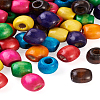 240Pcs 8 Color Craftdady Dyed Natural Maple Wood Beads WOOD-CD0001-06B-LF-19