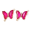 Brass Pave Faceted Glass Connector Charms X-FIND-Z020-04T-1