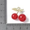 Cherry Opaque Resin 3D Fruit Pendants RESI-V002-03A-3