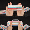 Gorgecraft 5M Rainbow Color Flat Polyester Wave Elastic Cord OCOR-GF0003-85D-3