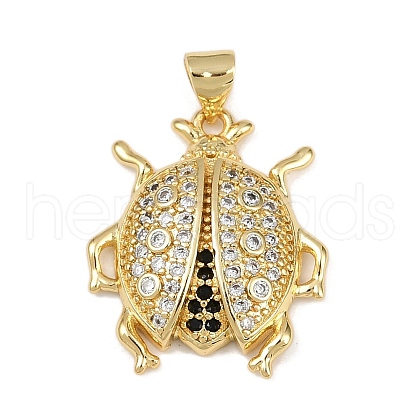 Brass Micro Pave Cubic Zirconia Pendants KK-A260-07B-G-1