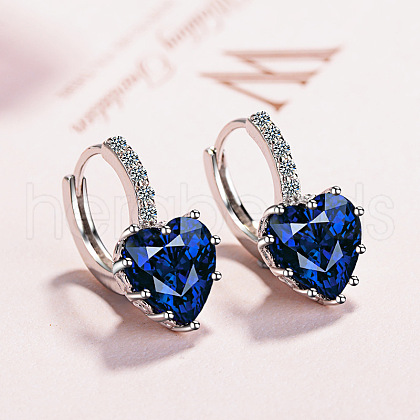 Brass Cubic Zirconia Clip-on Earrings WGDCDFF-05-1