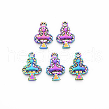 Rack Plating Rainbow Color Alloy Pendantsd PALLOY-S180-375-1