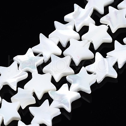 Natural Trochid Shell/Trochus Shell Beads Strands SSHEL-N034-96A-B01-1