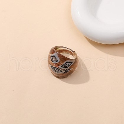 Dunhuang Style Glass Finger Rings FS-WGA00D8-08-1