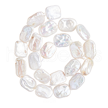 FIBLOOM 1 Strand Baroque Natural Keshi Pearl Beads Strands PEAR-FI0001-08-1