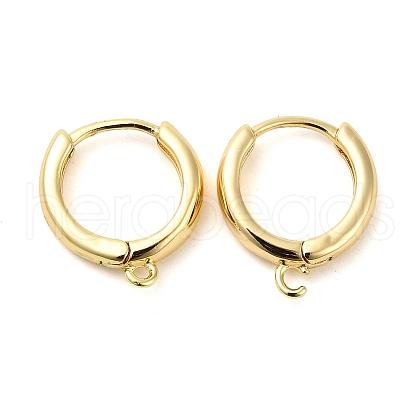Brass Hoop Earrings X-EJEW-K083-33G-1