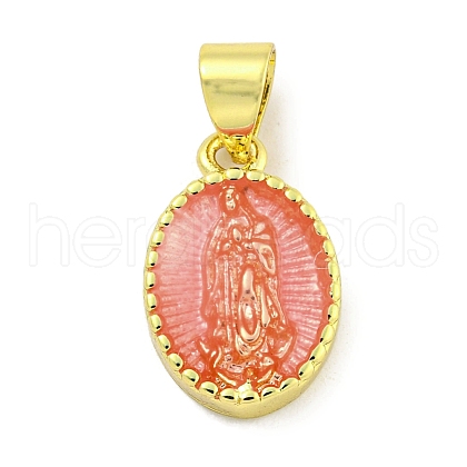 Rack Plating Brass Enamel Pendants KK-B091-15D-1