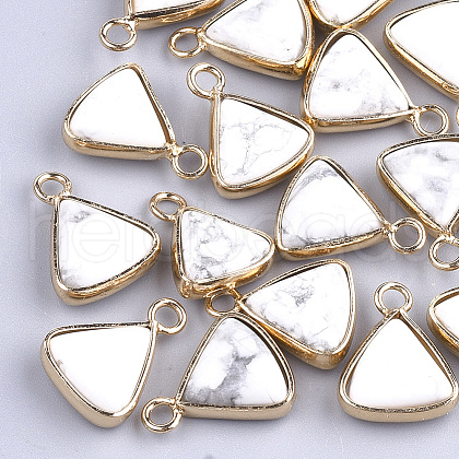 Natural Howlite Pendants X-G-S344-10G-1