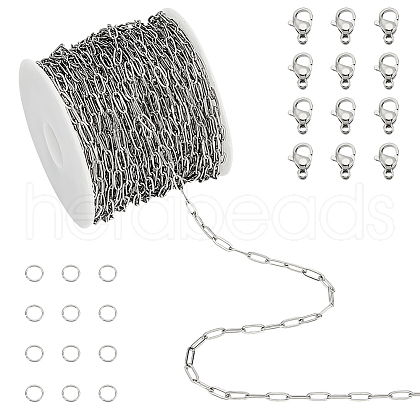 Unicraftale 316L Surgical Stainless Steel Chains DIY-UN0006-35B-1