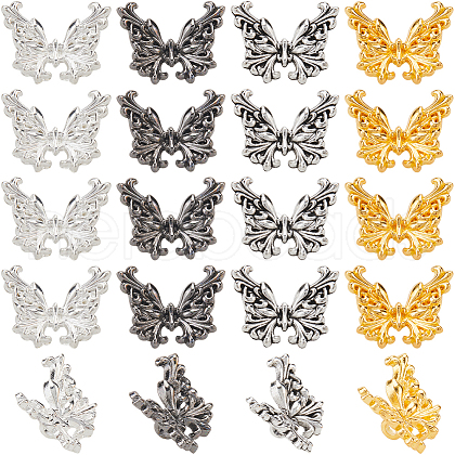 SUNNYCLUE 120Pcs 4 Colors Alloy Beads FIND-SC0011-91-1