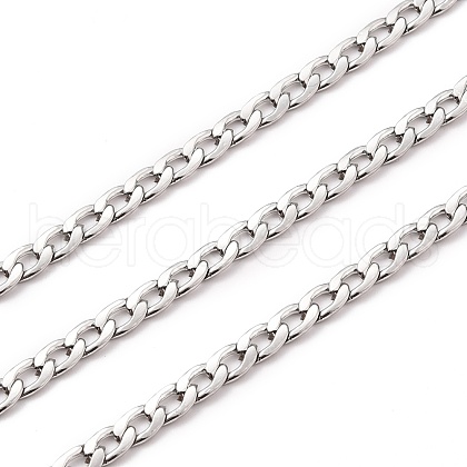 304 Stainless Steel Cuban Link Chains CHS-M003-13P-B-1