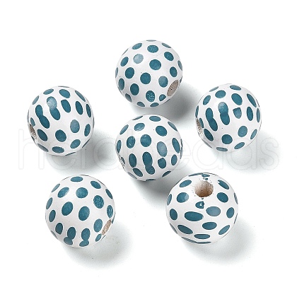 Natural Wood European Beads WOOD-S059-01C-1