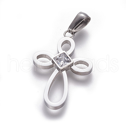 304 Stainless Steel Pendants STAS-F215-03P-1
