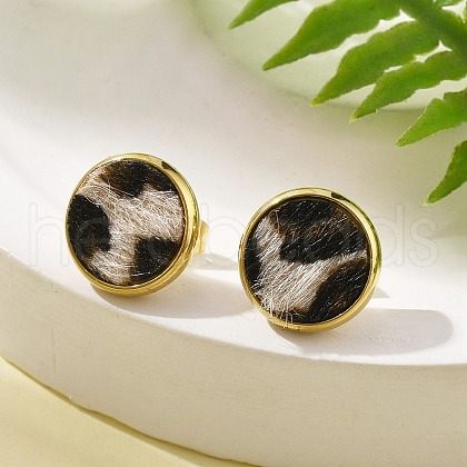 304 Stainless Steel Stud Earrings for Women EJEW-K268-14G-1