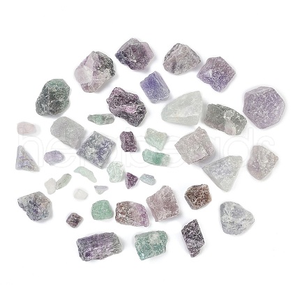 Raw Rough Natural Fluorite Nuggets Beads G-XCP0001-29-1