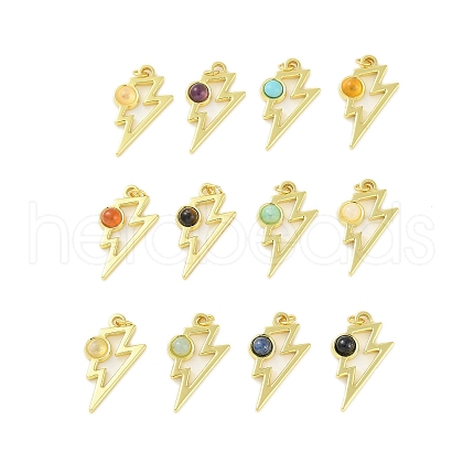 Natural & Synthetic Mixed Gemstone Pendants STAS-P366-03G-1