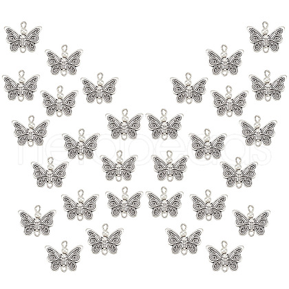 AHADERMAKER 30Pcs Tibetan Style Alloy Connector Charms FIND-GA0002-66-1